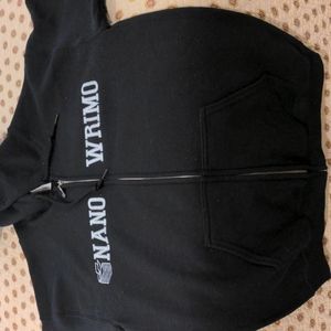 Nanowrimo hoodie, black, S